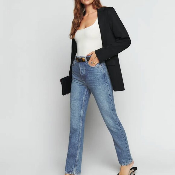 Reformation Cynthia Jeans Size 26 (Cropped) in Colorado Wash - Picture 7 of 7